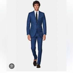SuitSupply Lazio Mid Blue Suit 36S Super 110’s Wool Suit